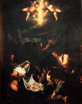 Jacopo Bassano : The Adoration Of The Shepherds